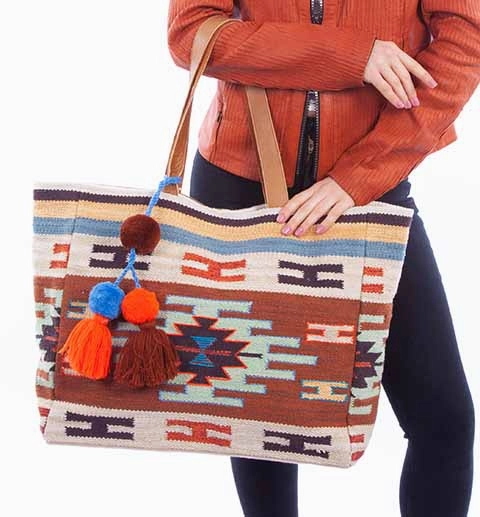 Versatile utility Western Shoulder Tote Southwest Design Print