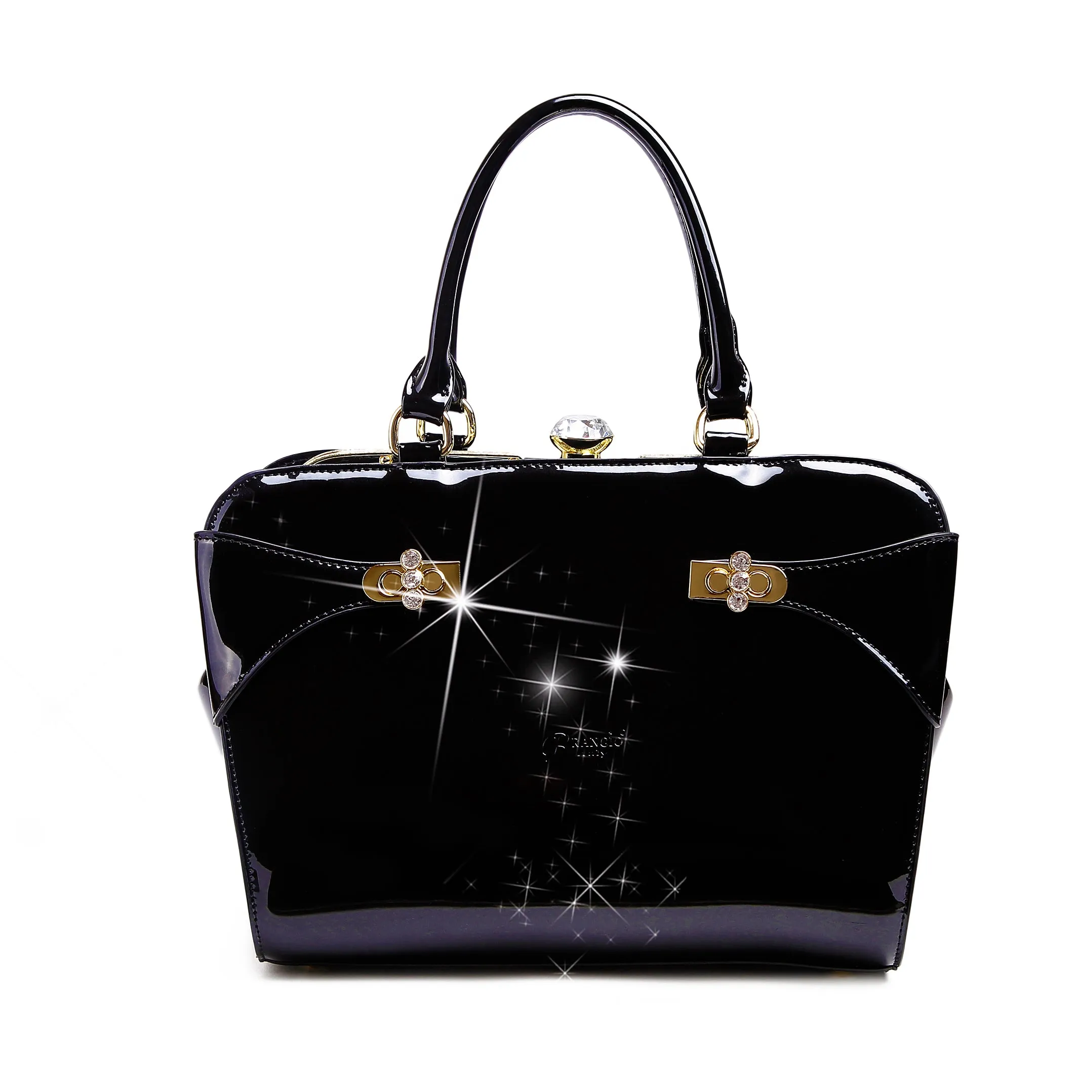 Brangio Elegant Patent Handbag adjustable length