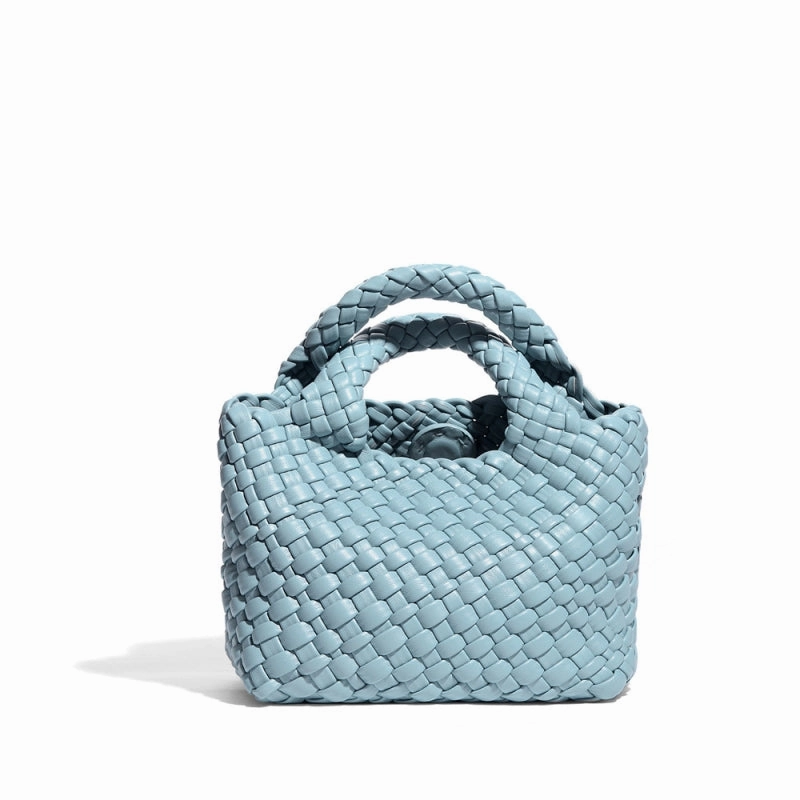 Alethea | White Woven Leather Handbag ?C Effortless Chic & Sophistication Fashion Utility
