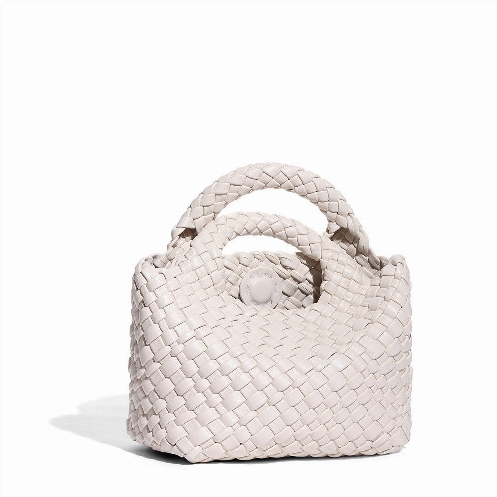 Luxury Trend Stylish Appeal Alethea | White Woven Leather Handbag ?C Effortless Chic & Sophistication