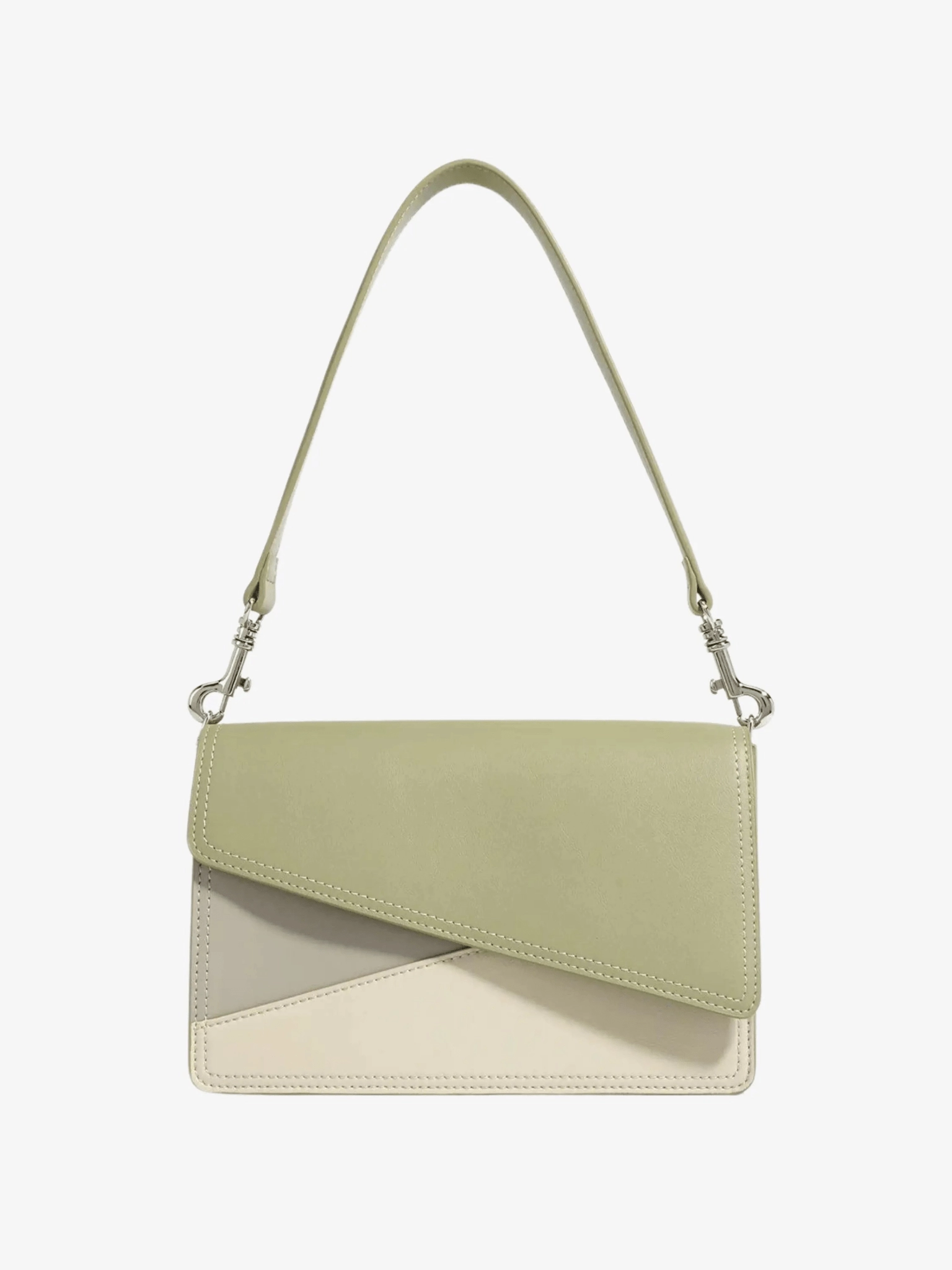 Work Necessity Elara | Olive & Beige Asymmetrical Shoulder Bag ?C Contemporary Chic