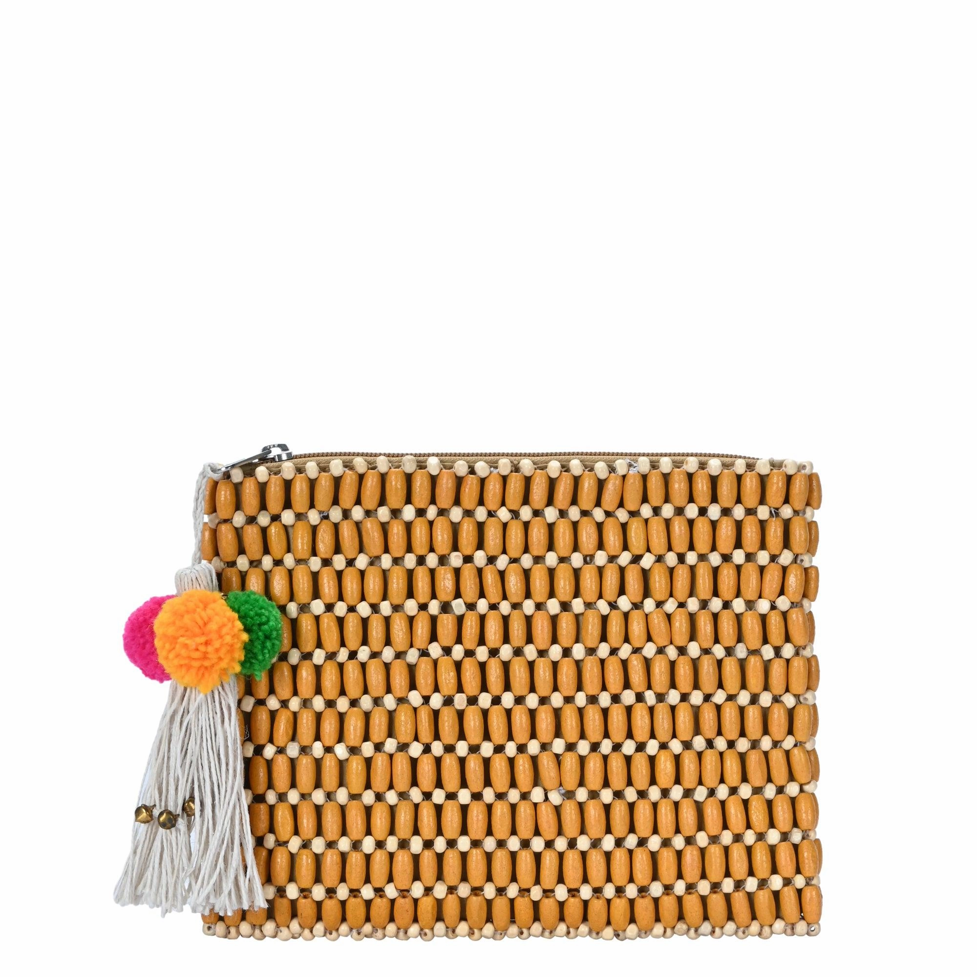 Elara Wooden Bead Clutch Classic Functionality