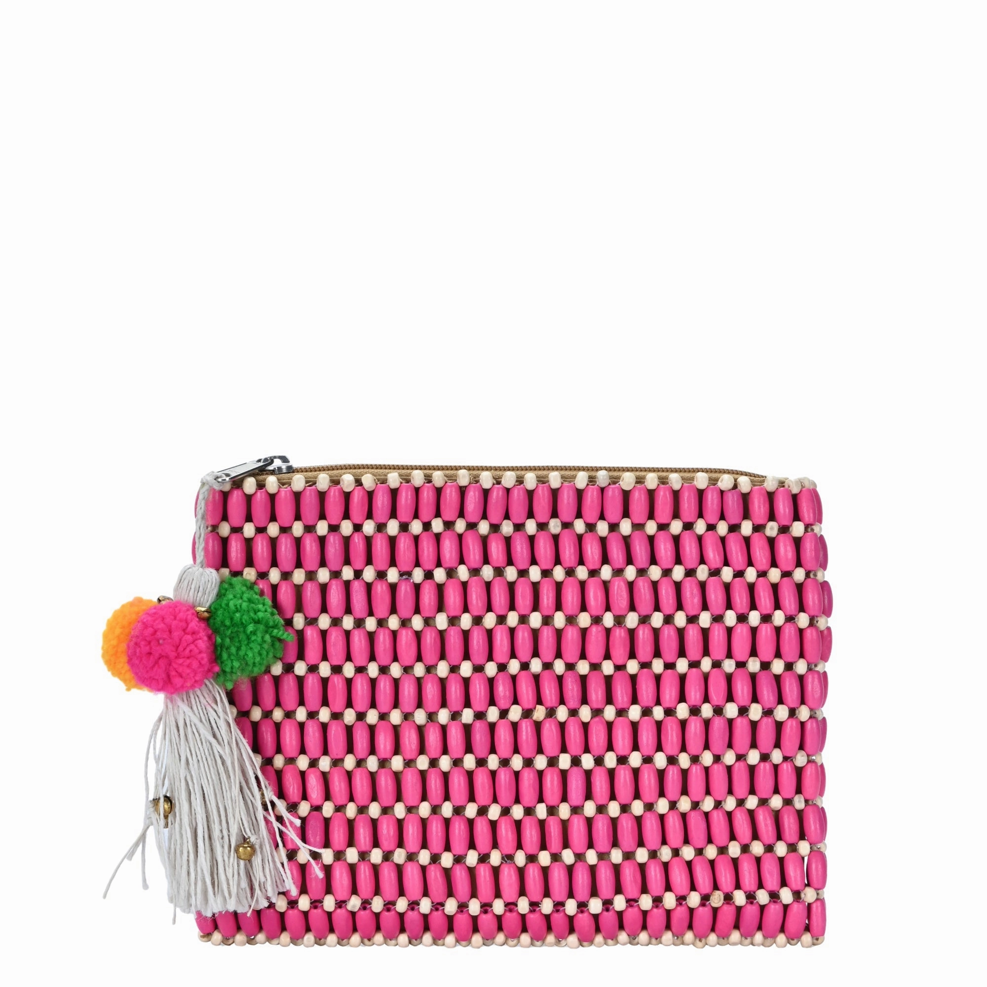 Trendy Structure Festival Outfit Elara Wooden Bead Clutch