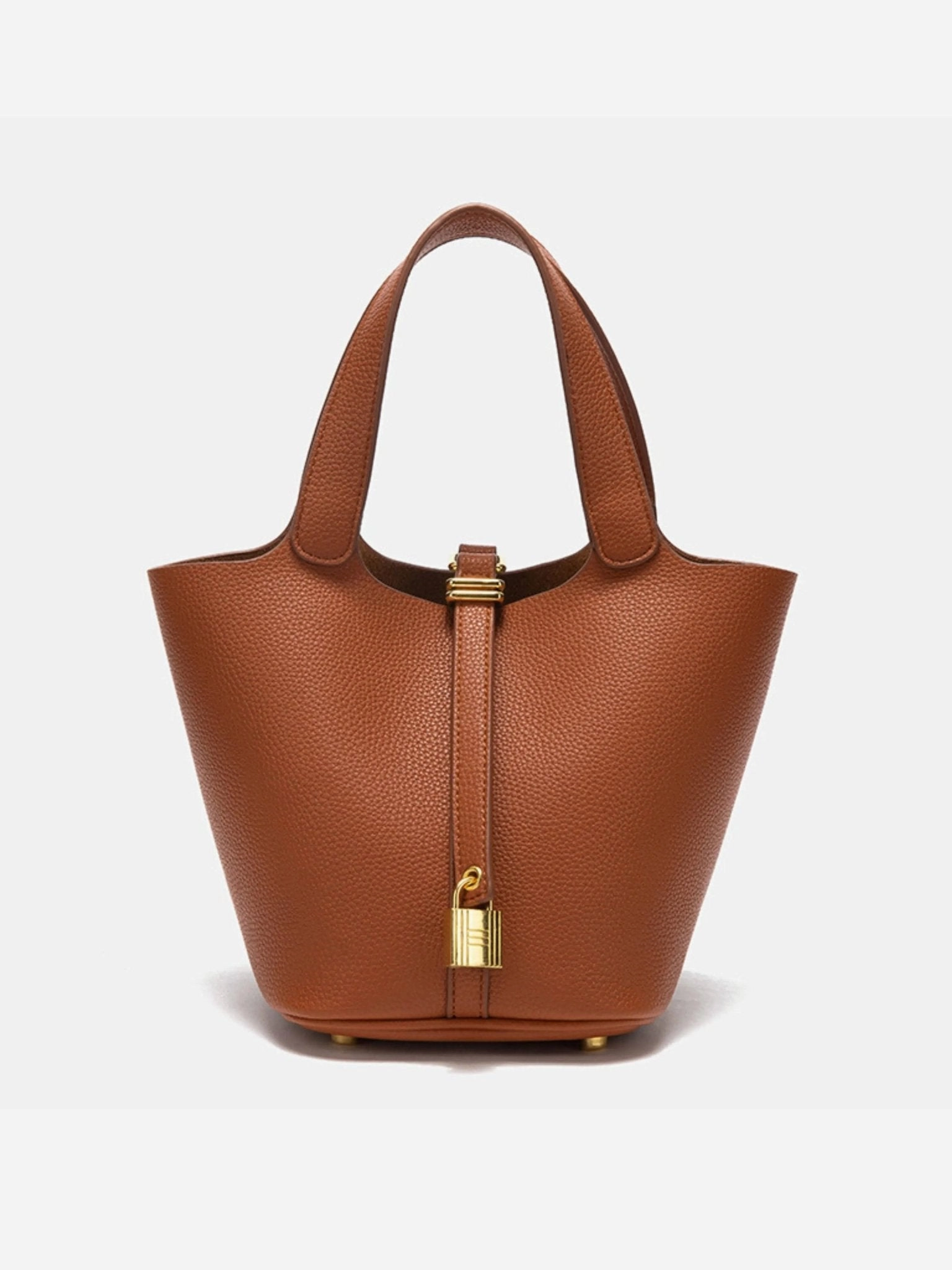 Outdoor Lifestyle Elaris | Luxe Taupe Leather Bucket Bag ?C Timeless & Elegant