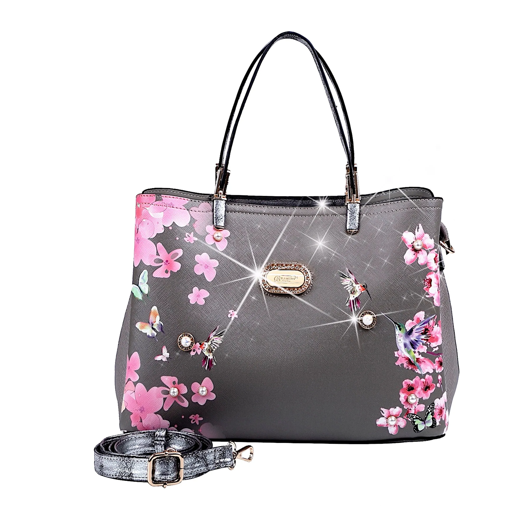 Brangio Blossom Hummingbird Tote Timeless elegance