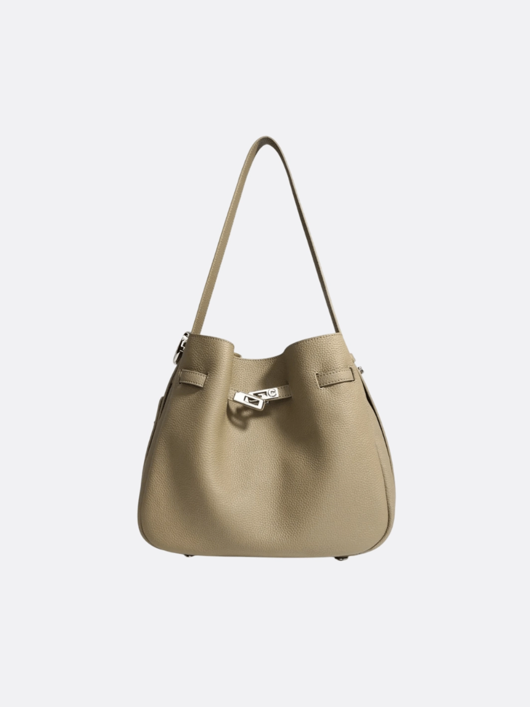 Elegant Bucket Shoulder Bag with Vintage Clasp Contemporary Look Practical Journey