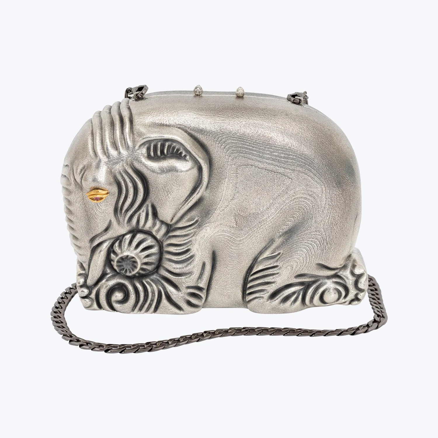 Autumn Vibe Elephant Handbag with Pink Tourmaline