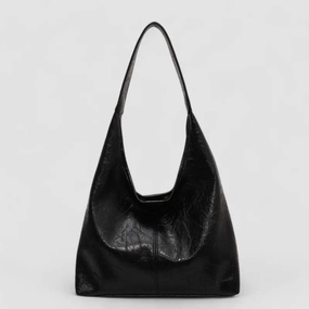 Eliana | Chic Black Leather Shoulder Bag ?C Modern & Minimalist Chic Design Unisex accessory