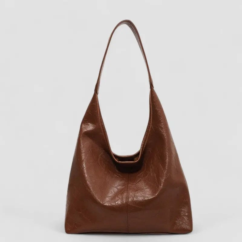 Eliana | Chic Black Leather Shoulder Bag ?C Modern & Minimalist Chic Finish