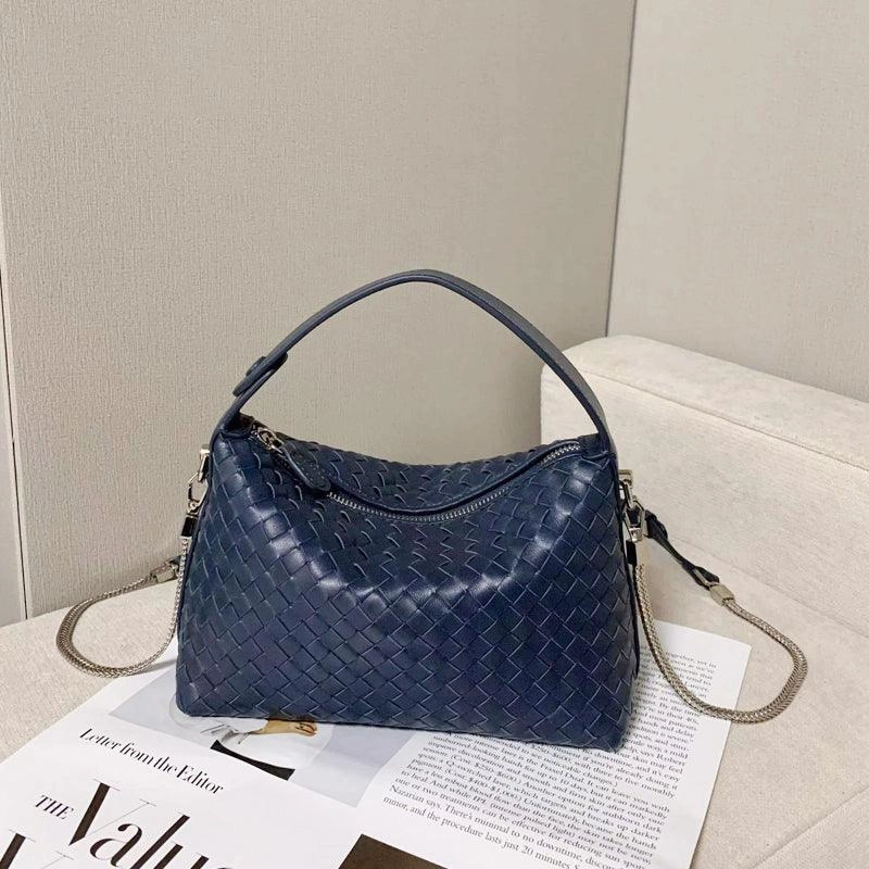 2024 Summer Collection: Luxurious Lambskin Woven Handbag for Women |  Handcrafted Versatile Vintage-Inspired Shoulder Crossbody Bag Smart Design