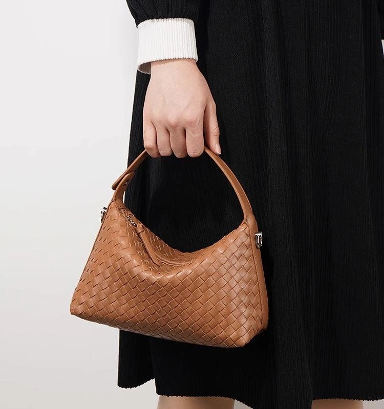 2024 Summer Collection: Luxurious Lambskin Woven Handbag for Women |  Handcrafted Versatile Vintage-Inspired Shoulder Crossbody Bag Effortless Travel
