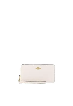 Modern Look Chic Design Coach Long Zip Around Wallet In Chalk C4451