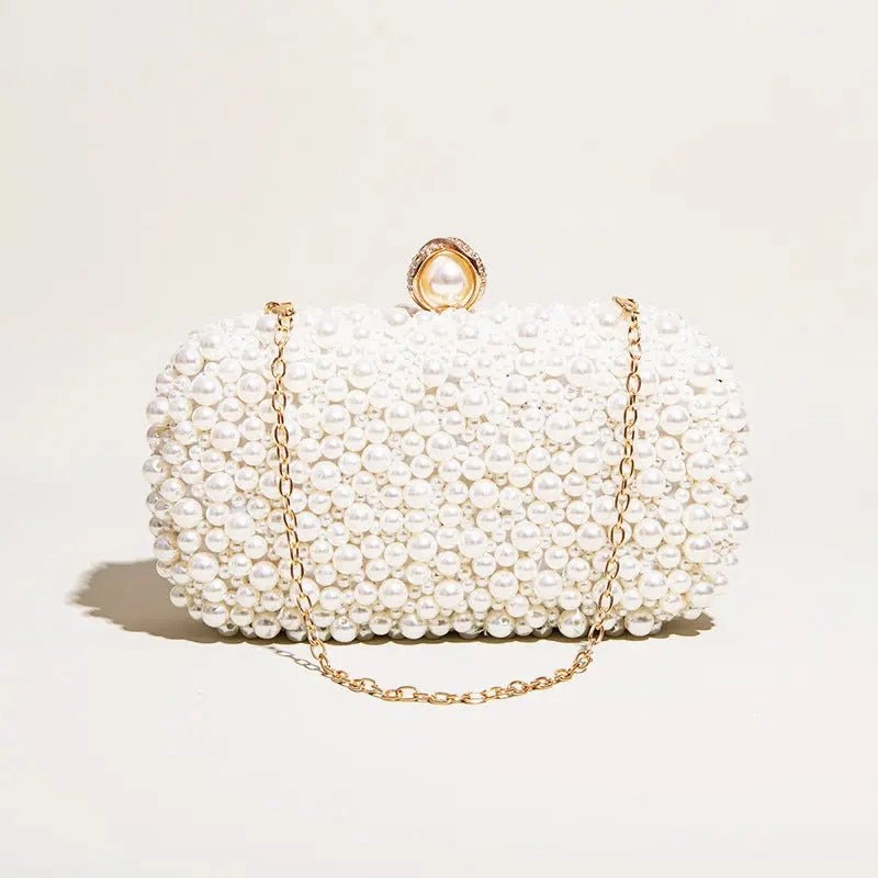 Estelle | Pearl Embellished Evening Clutch ?C Timeless Grace Compact Durability