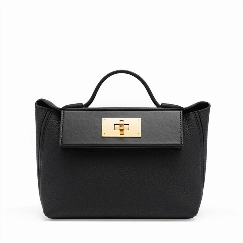 Eulalia | Classic Black Leather Handbag ?C Timeless Luxury & Modern Charm Smart Design