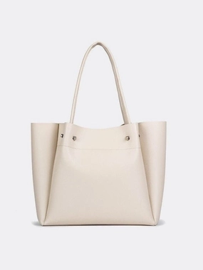 Premium Detail work commute Structured Leather Tote Handbag with Soft Handles