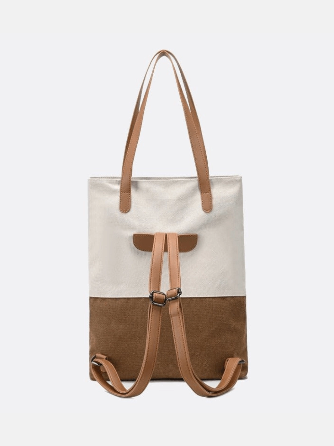 Travel Organizer Everyday Style Two-Tone Canvas Tote Bag for Women ?C Minimalist Everyday Carry