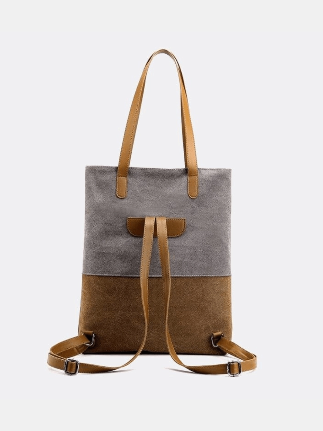 Two-Tone Canvas Tote Bag for Women ?C Minimalist Everyday Carry Everyday Comfort Shopping Trip