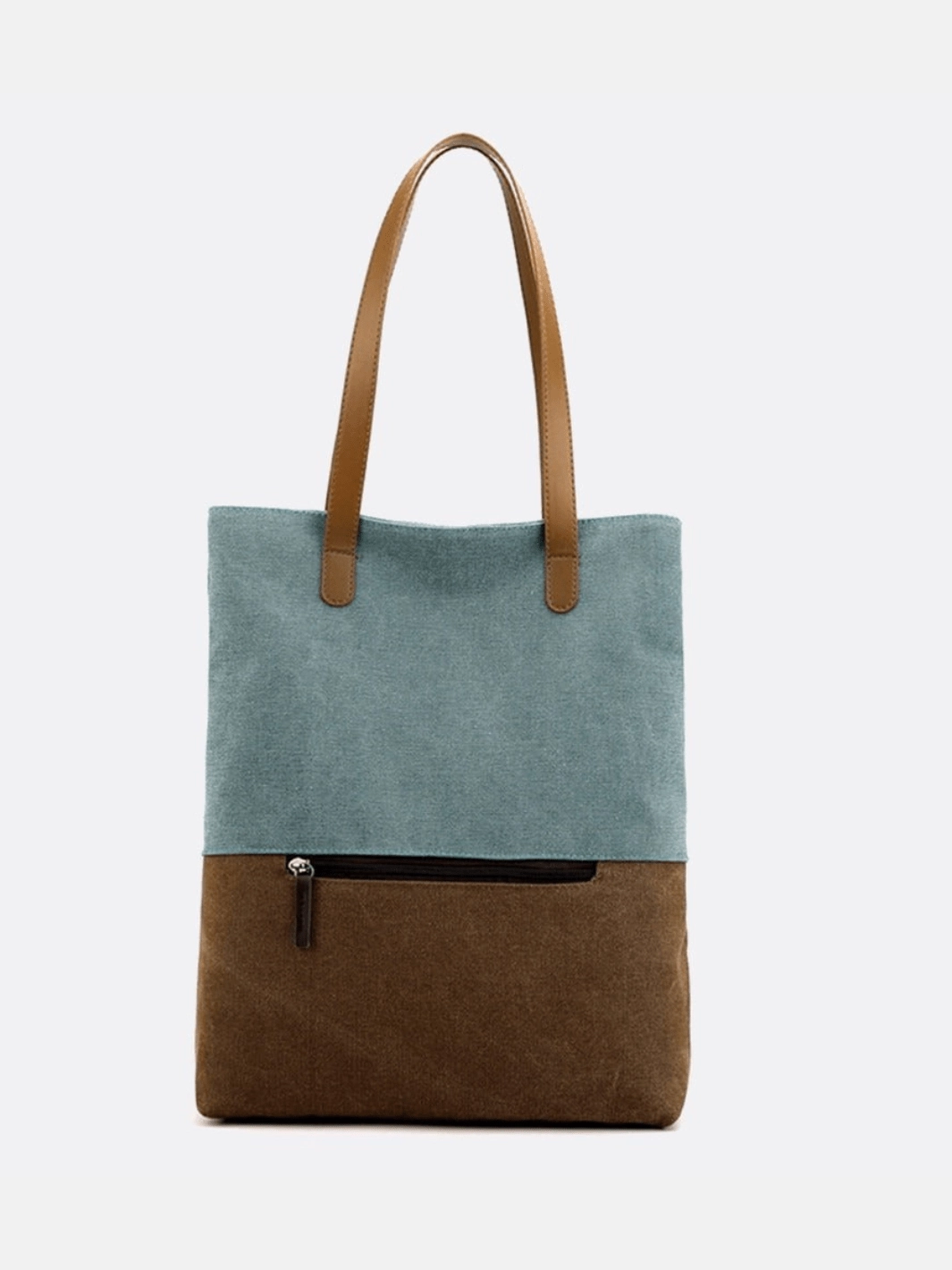 Two-Tone Canvas Tote Bag for Women ?C Minimalist Everyday Carry Weekend Trip Study Explorer