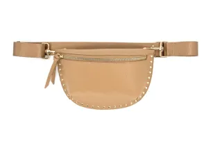 Evie Camel Studded Fanny Pack BC Bag Luxury Craftwork Casual Fashion