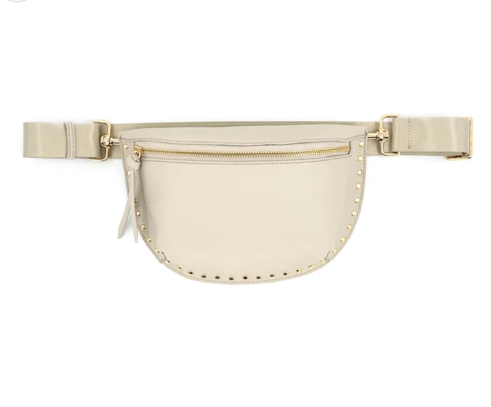 Evie Ivory Studded Fanny Pack BC Bag Luxury Feel Wardrobe Must