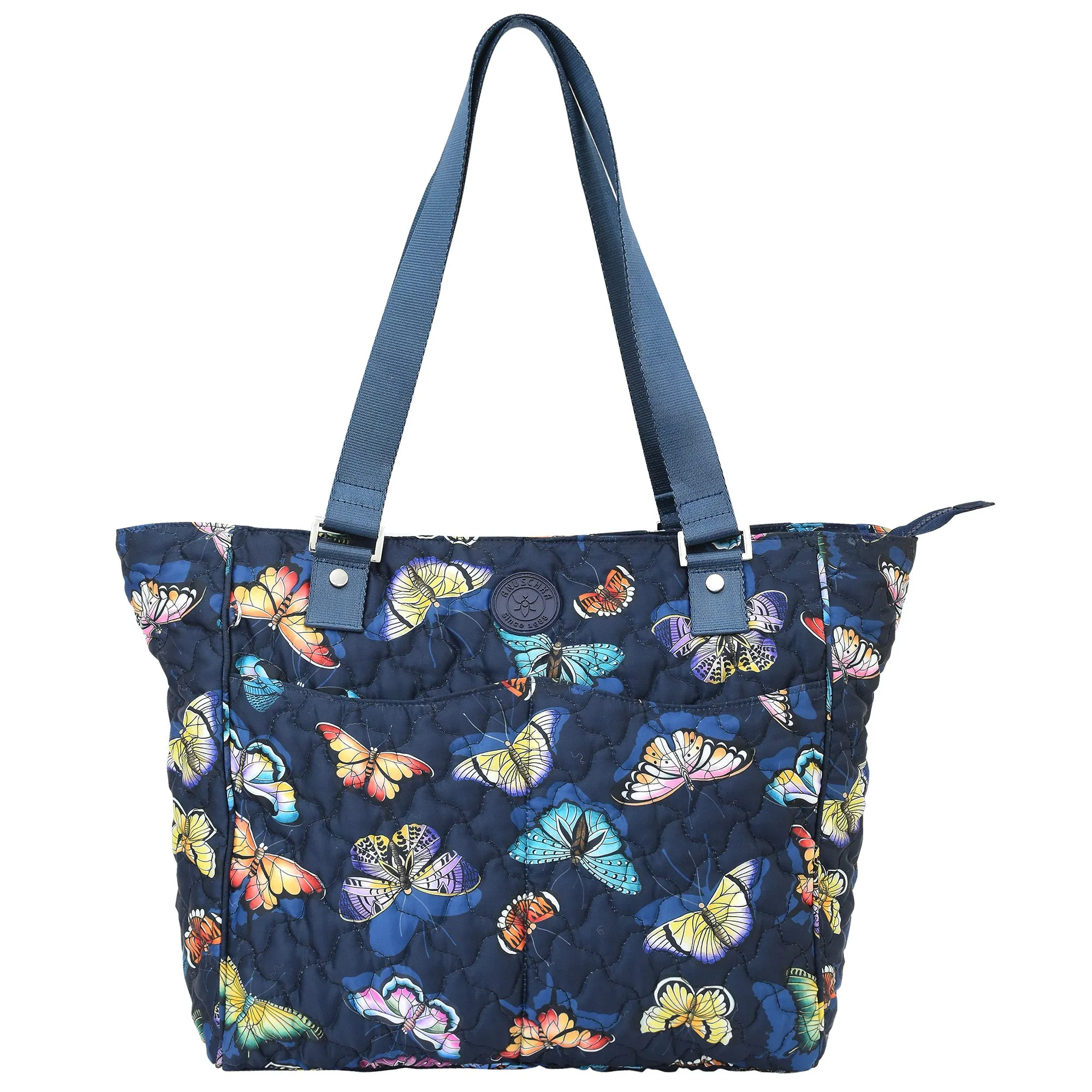 Durable feature Wanderlust Quilted Fabric Tote Bag - 16014