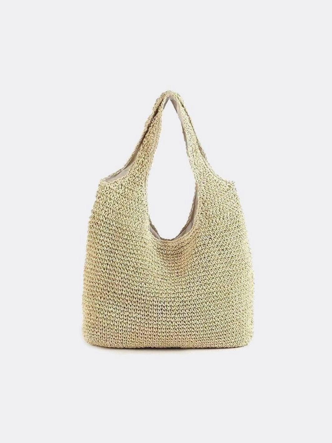 Grocery Tote Lina Soft Straw Tote ?C Slouchy Woven Shoulder Bag