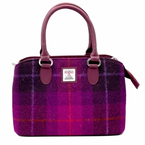 Harris Tweed? Top Handle Bag ?C Stylish Scottish Handbag Foldable pocket wallet Folded Shape