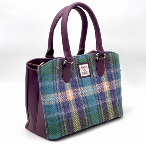 Premium quality coin pouch Harris Tweed? Top Handle Bag ?C Stylish Scottish Handbag