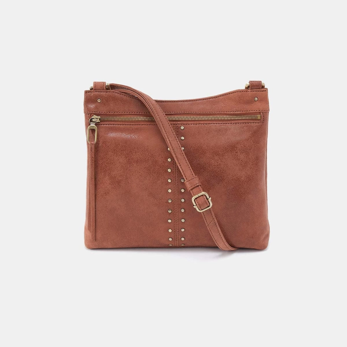 Cambel Crossbody in Buffed Leather - Burnished Saddle Urban Everyday