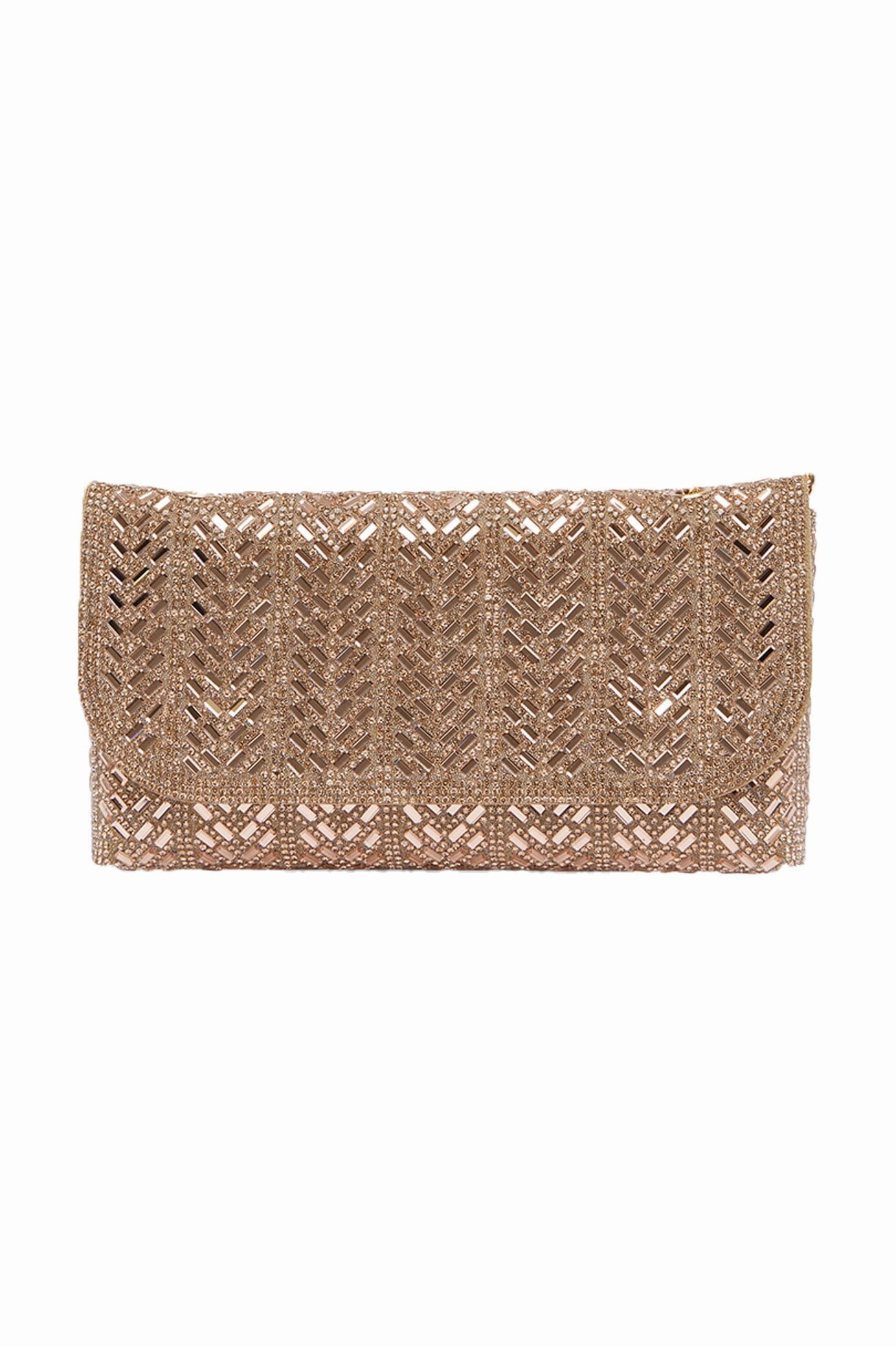 Fashion Comfort Mimi Sequinned Clutch Bag Rose Gold