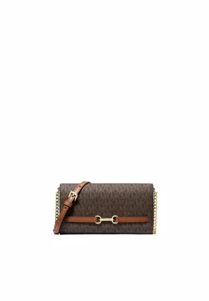 Compact Everyday Carry Compact and convenient for all your essentials Michael Kors Carson Large Crossbody Bag Signature Logo In Brown 35S5G2ZC7B