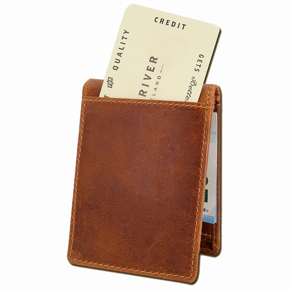 Modern Carry Compact Essentials Fergal Dog Clip Leather Wallet
