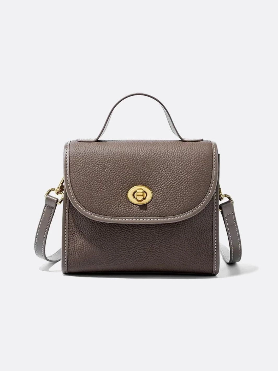 Casual Utility Smart Durability Aurora Signature Trapeze Bag ?C Structured Handbag with Turn-Lock Closure