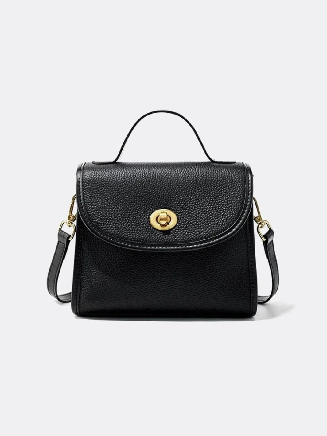 Everyday Accessory On Trend Aurora Signature Trapeze Bag ?C Structured Handbag with Turn-Lock Closure