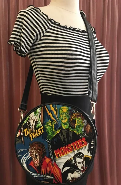 Everyday Routine Frankenstein Monsters Circle Crossbody Bag