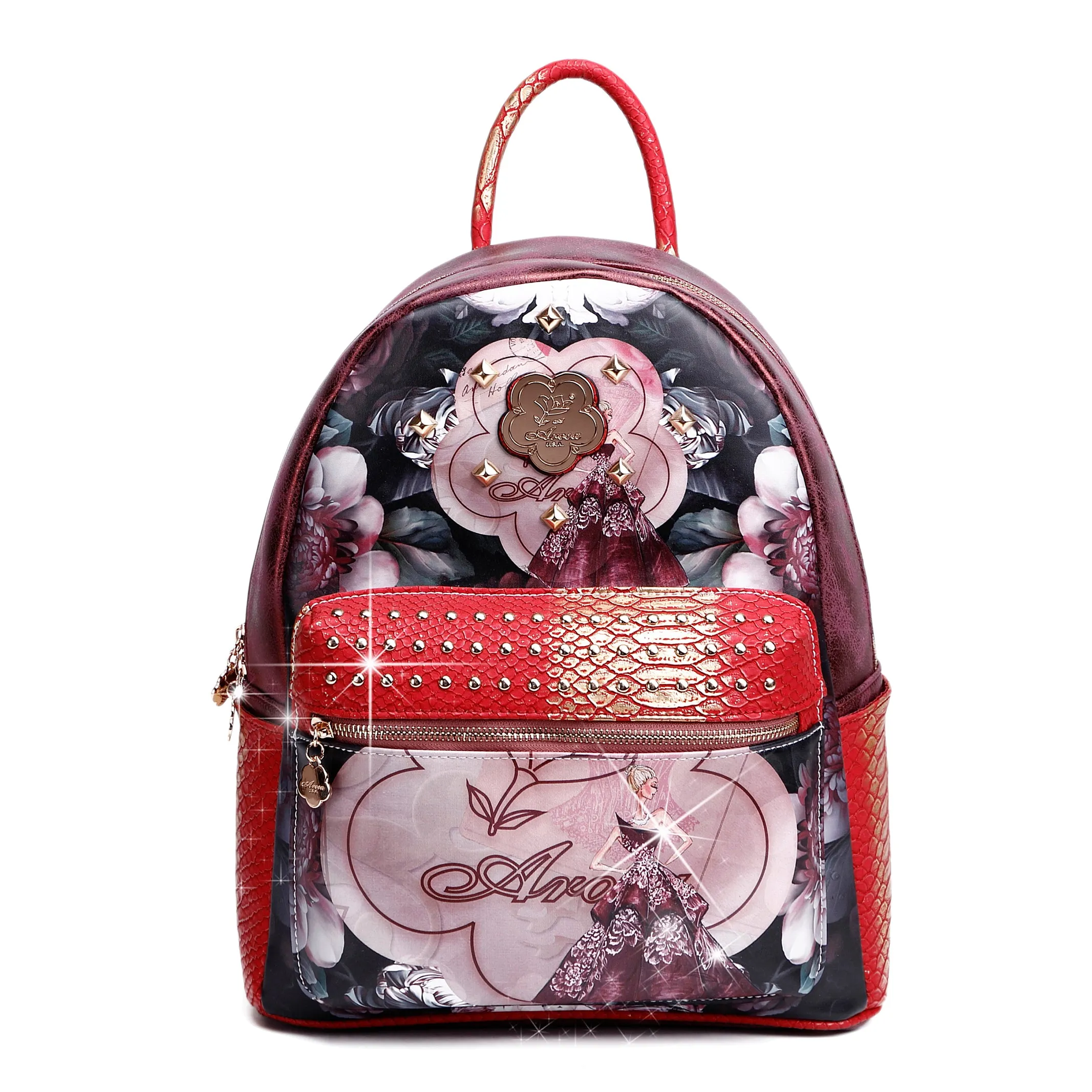 Arosa Fashion-Print Backpack Sophisticated Form Luxury Choice