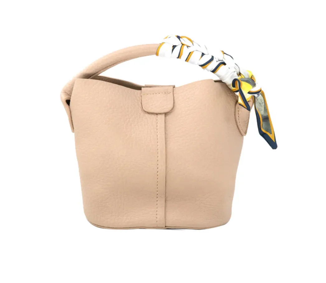 Nancy Beige Tote BC Bag with Scarf City Fashion