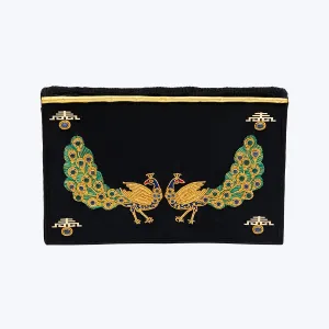 Fanning Peacock Tail Clutch Durable Construction Classic city handbag