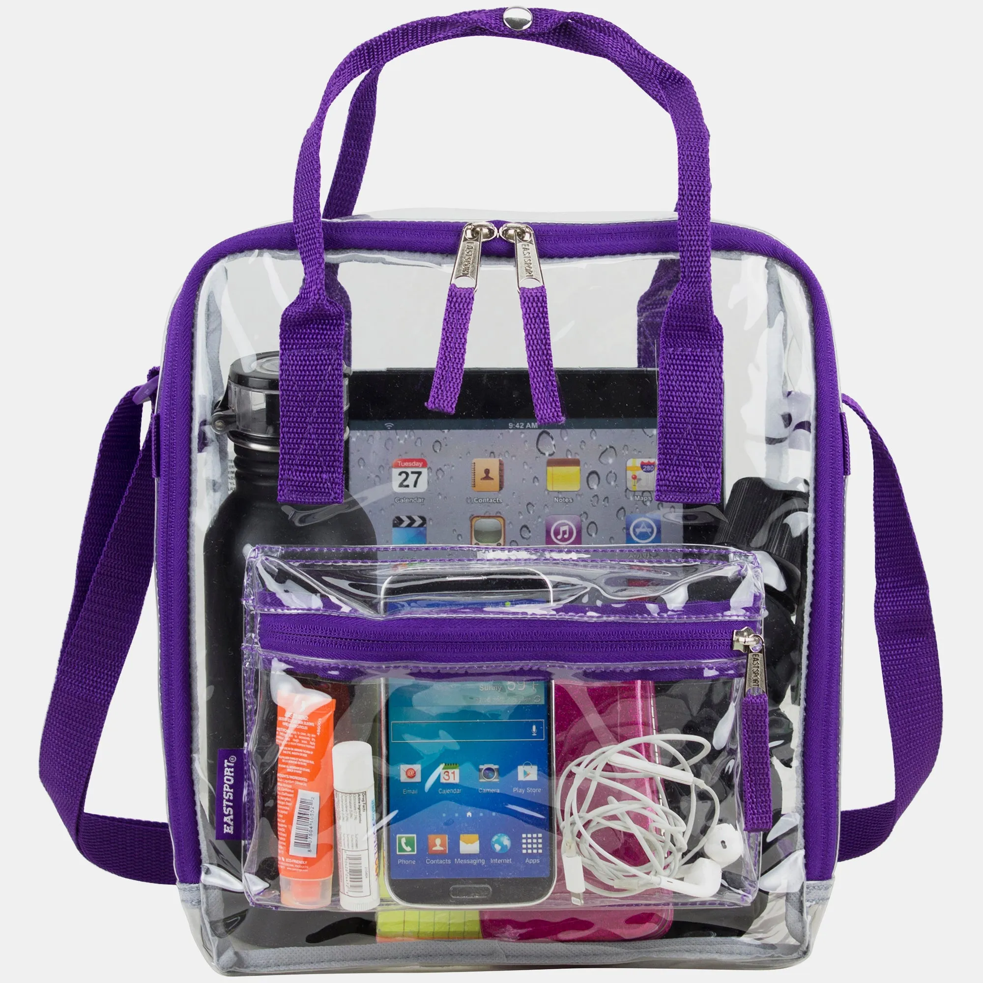 Urban Edge Stadium Approved Clear Shoulder Tote Bag Casual Day Grocery Tote