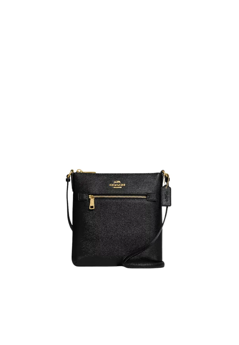Coach Mini Rowan File Bag In Black CV405 Sleek Urban Look
