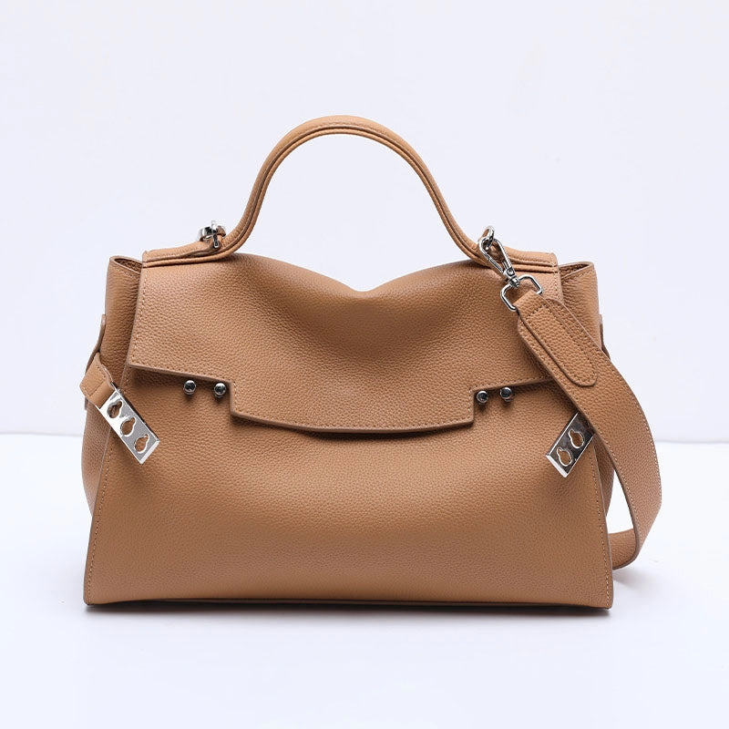 Office Chic Women??s Leather Shoulder Handbag ?C Minimalist Structured Design