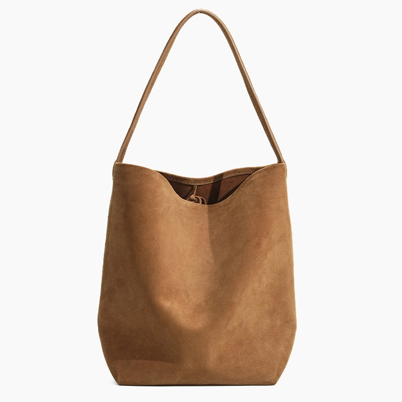 Senna Minimalist Suede Tote Bag ?C Large Shoulder Bag Minimalist Appeal