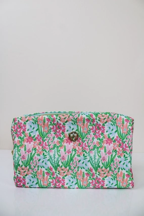 Modern Accessory Lets Face It Happy Blooms - Medium Makeup Bag