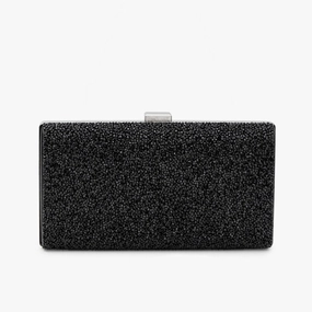 Ziranya | Black Beaded Evening Clutch ?C Sleek Sophistication Classic Appeal