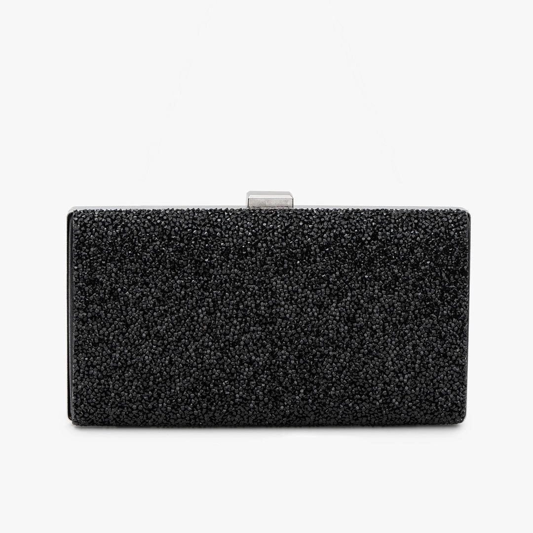 Ziranya | Black Beaded Evening Clutch ?C Sleek Sophistication Lightweight Everyday