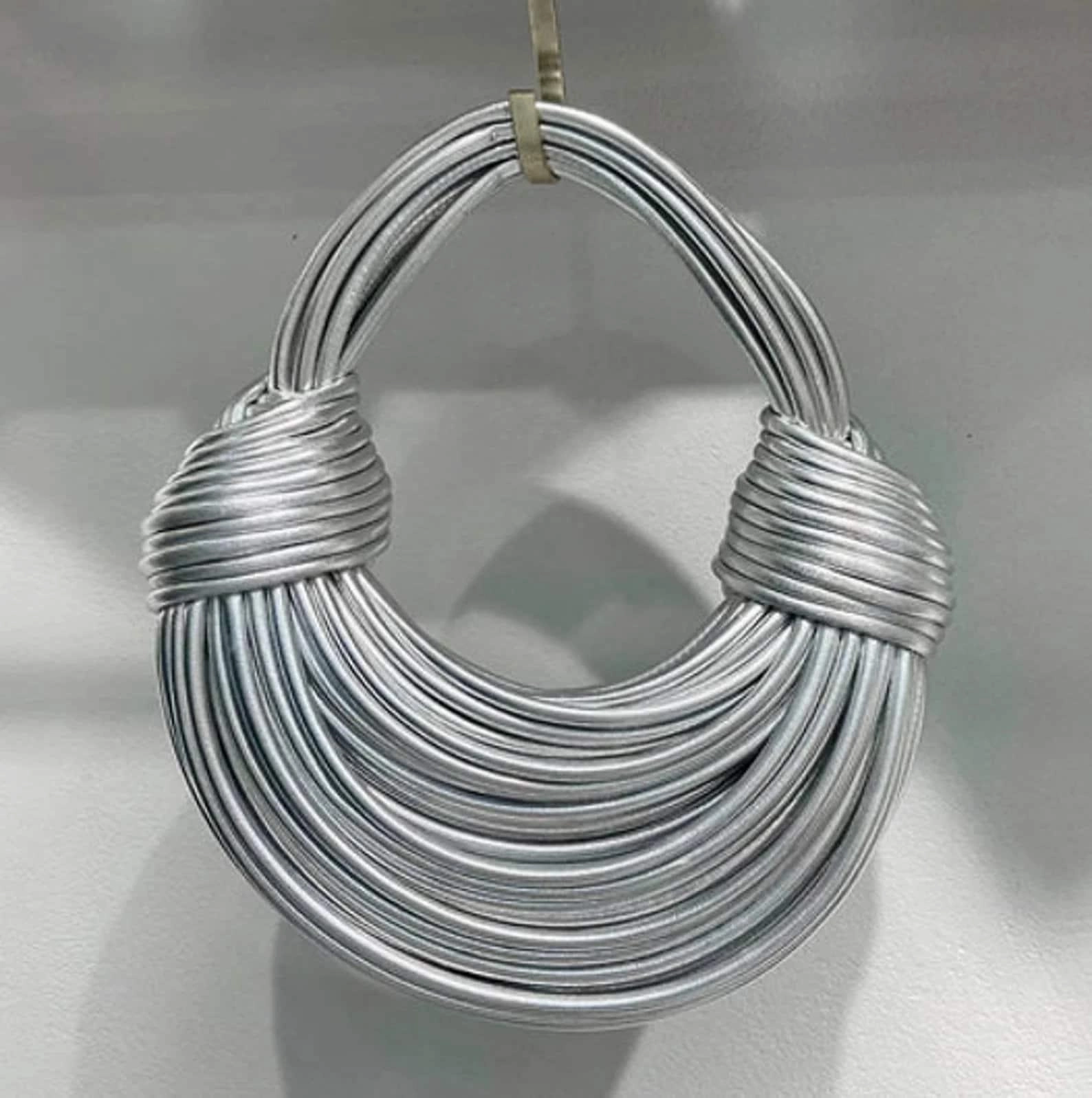 Functional Style Urban Everyday Gold Double Knot Bag, Handcrafted Leather Fashion Bags, Luxury Wedding Handbag, Special Occasion Event Bag, Silver Hobo Bag, Gift For Her