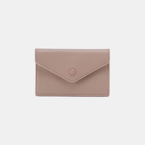 Trendy Structure Goldie Card Case in Pebbled Leather - Warm Adobe