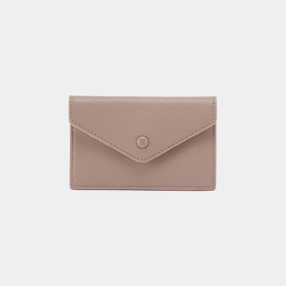 Trendy Structure Goldie Card Case in Pebbled Leather - Warm Adobe