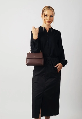 Everyday Use Grace Genuine Leather Handbag (Brown)