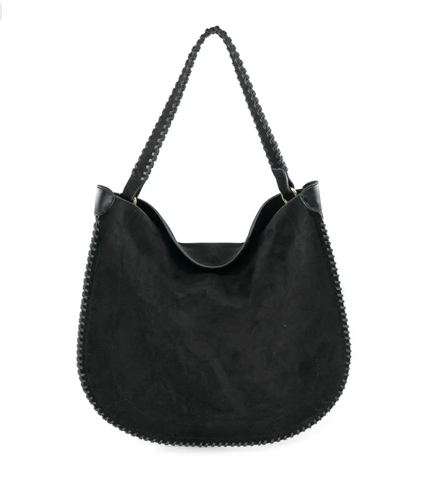 Kalia Black Suede Soft Hobo BC Bag Elegant Moment Formal Occasion